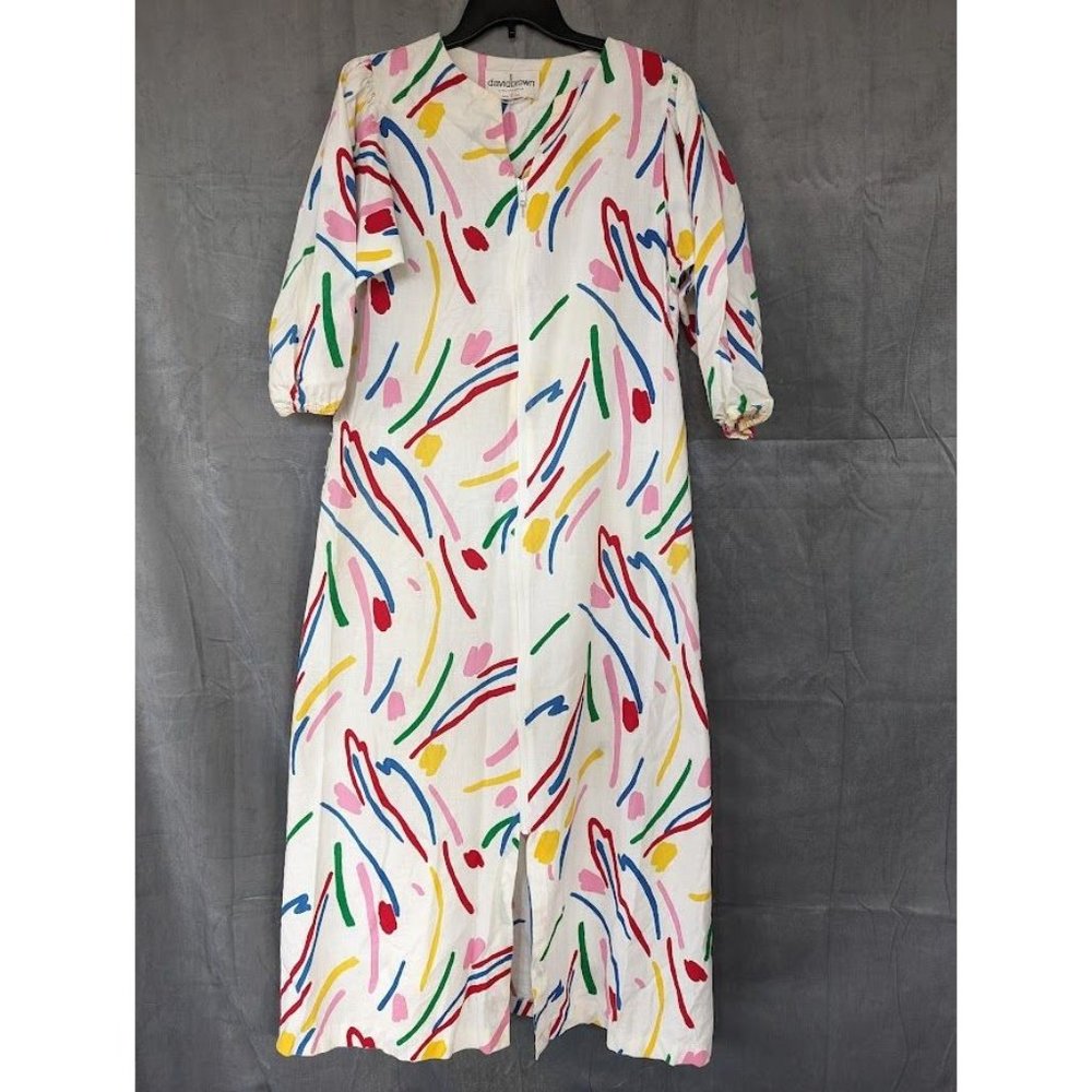 Vintage 70s David Taylor Californiua Caftan Marimekko‎ Oy Original Print Floral
